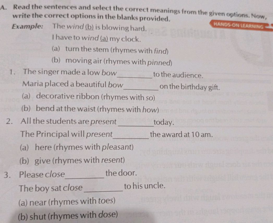 Read the sentences and select the correct | StudyX