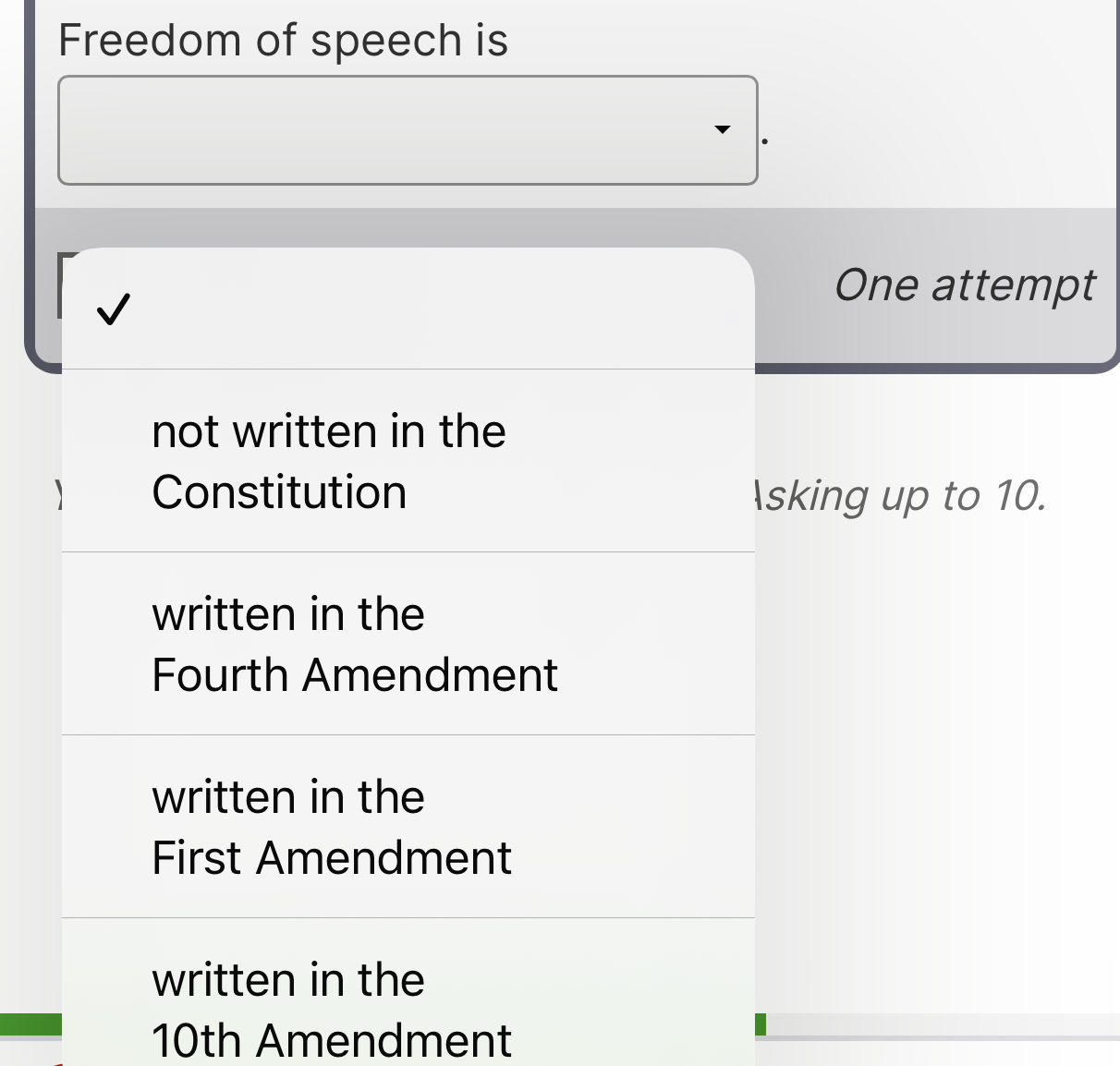 Freedom of speech is not written in the | StudyX