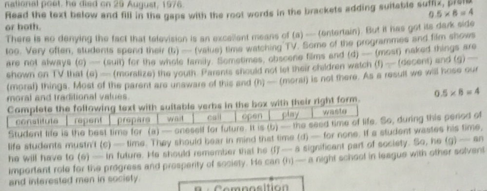 Read the text below and fill in the gaps | StudyX