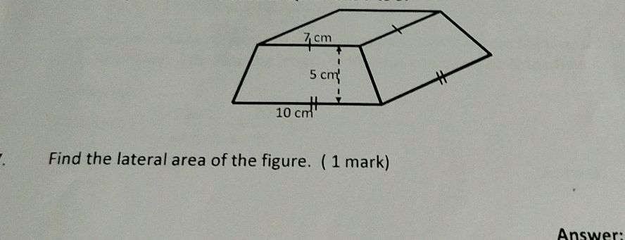 Lateral Area Example Math Geometry Find the lateral area of the figure. (1 | StudyX