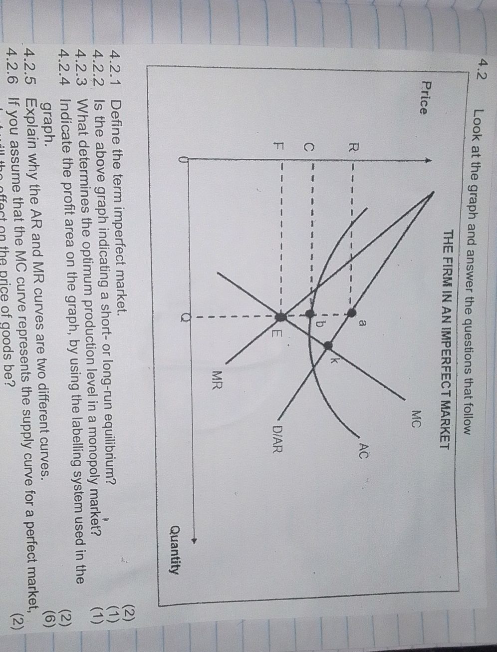 4.2 Look at the graph and answer the | StudyX