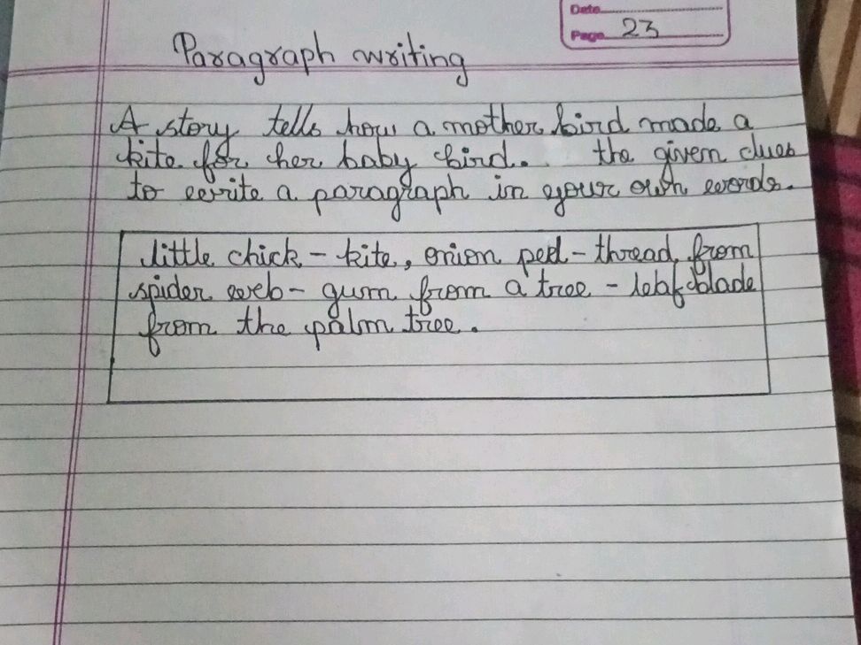 A story tells how a mother bird made a kite | StudyX