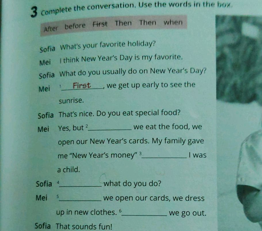 3 Complete the conversation. Use the words | StudyX