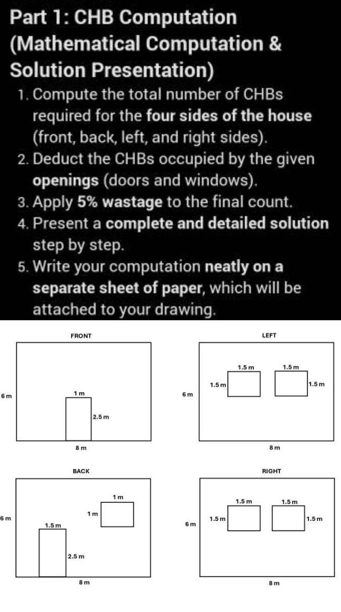 Part 1: CHB Computation (Mathematical | StudyX