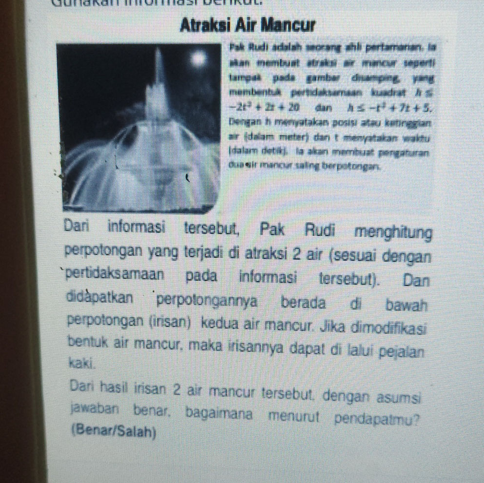 Pak Rudi is an expert in water features. He | StudyX