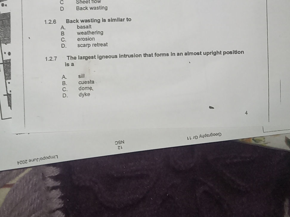 1.2.6 Back wasting is similar to A. basalt