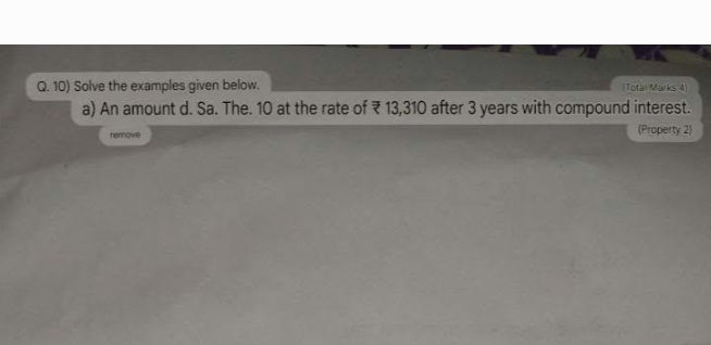 Q. 10) Solve the examples given below. a) An