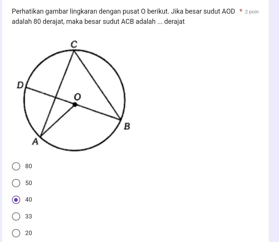 Perhatikan gambar lingkaran dengan pusat O | StudyX