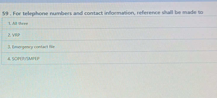 59. For telephone numbers and contact | StudyX