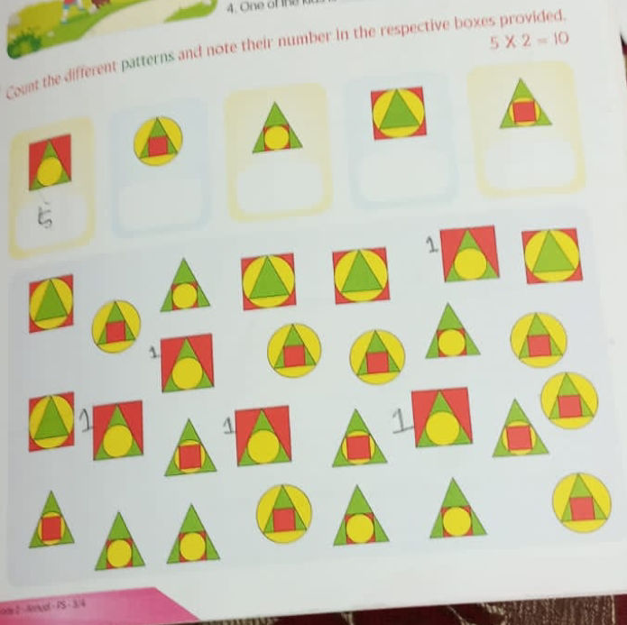 Count the different patterns and note their | StudyX