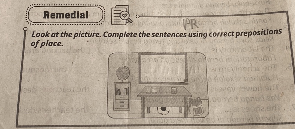Look at the picture. Complete the sentences | StudyX
