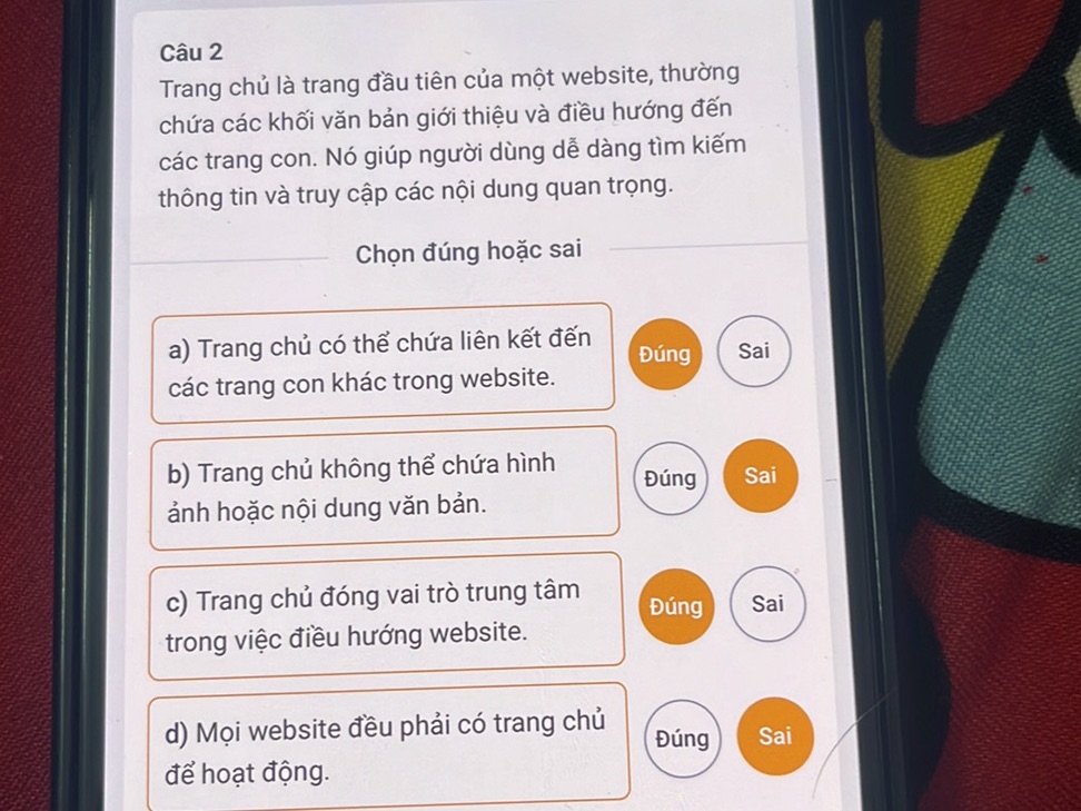 Câu 2 Trang chủ là trang đầu tiên của một | StudyX