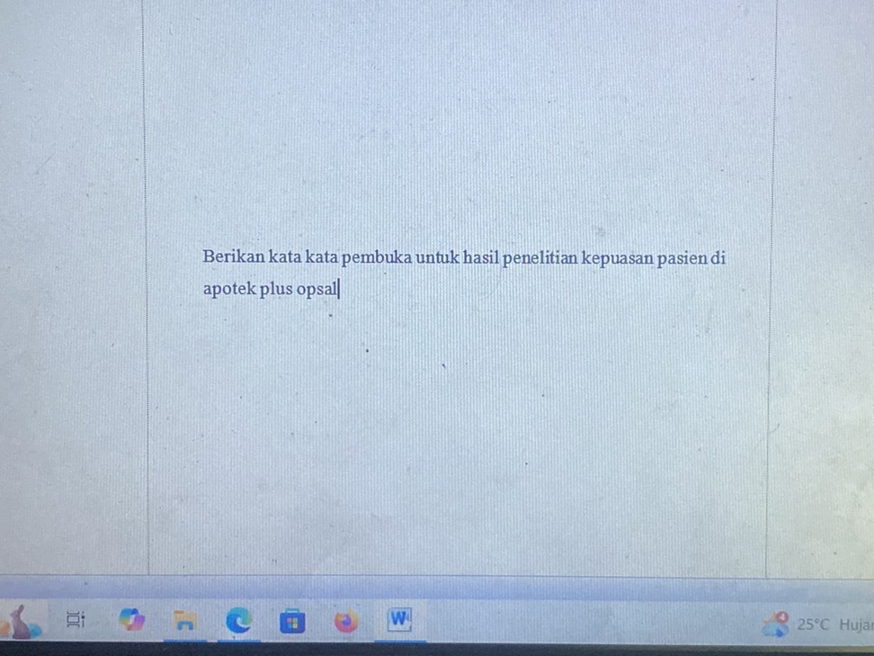 Plus Opsal Berikan kata kata pembuka untuk hasil | StudyX