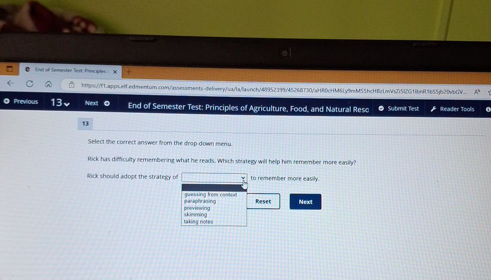 Select the correct answer from the drop-down | StudyX