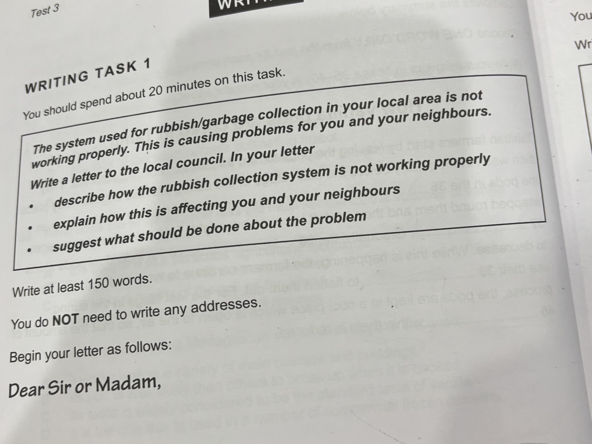 WRITING TASK 1 You should spend about 20 | StudyX