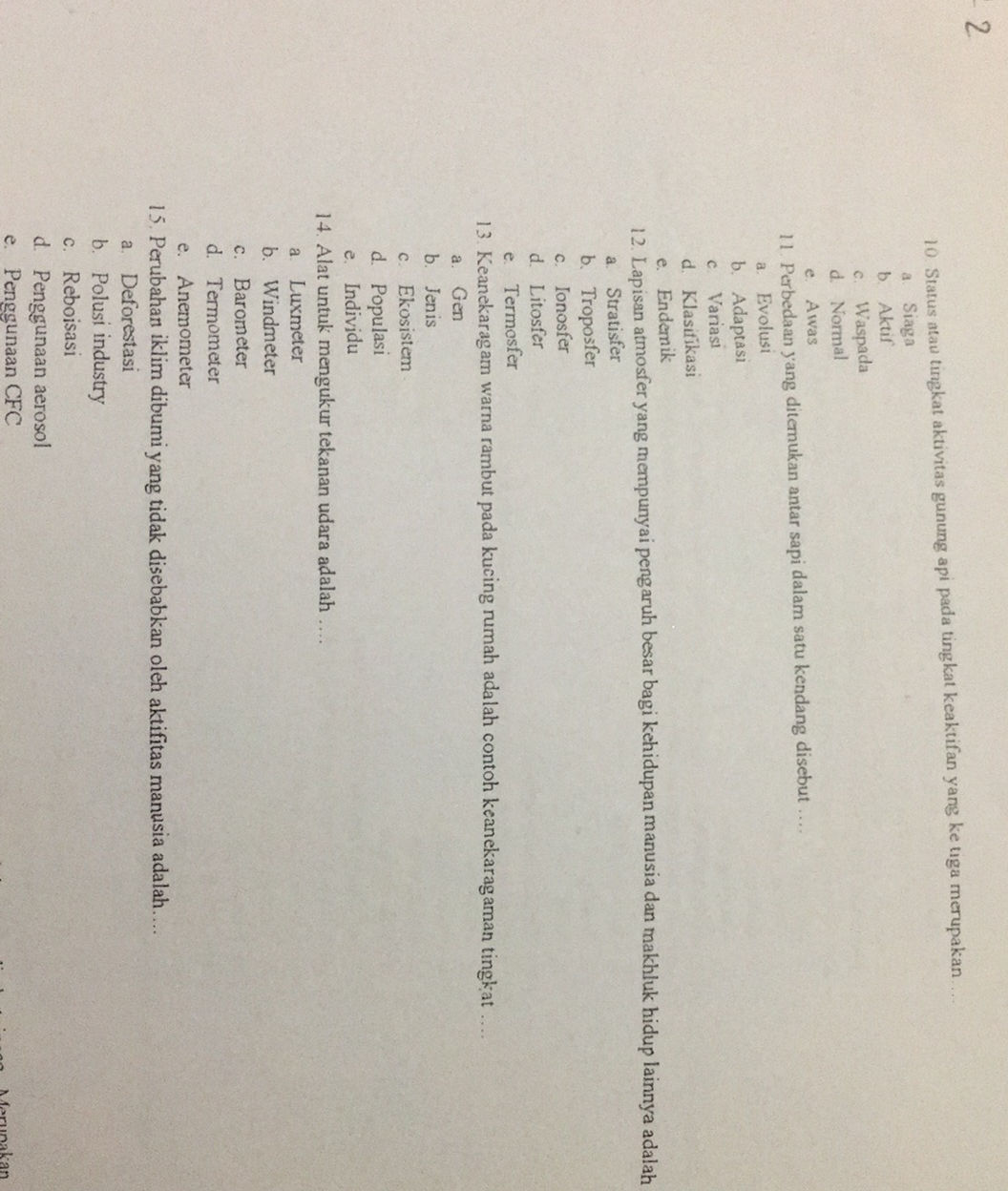 10. Status atau tingkat aktivitas gunung api | StudyX