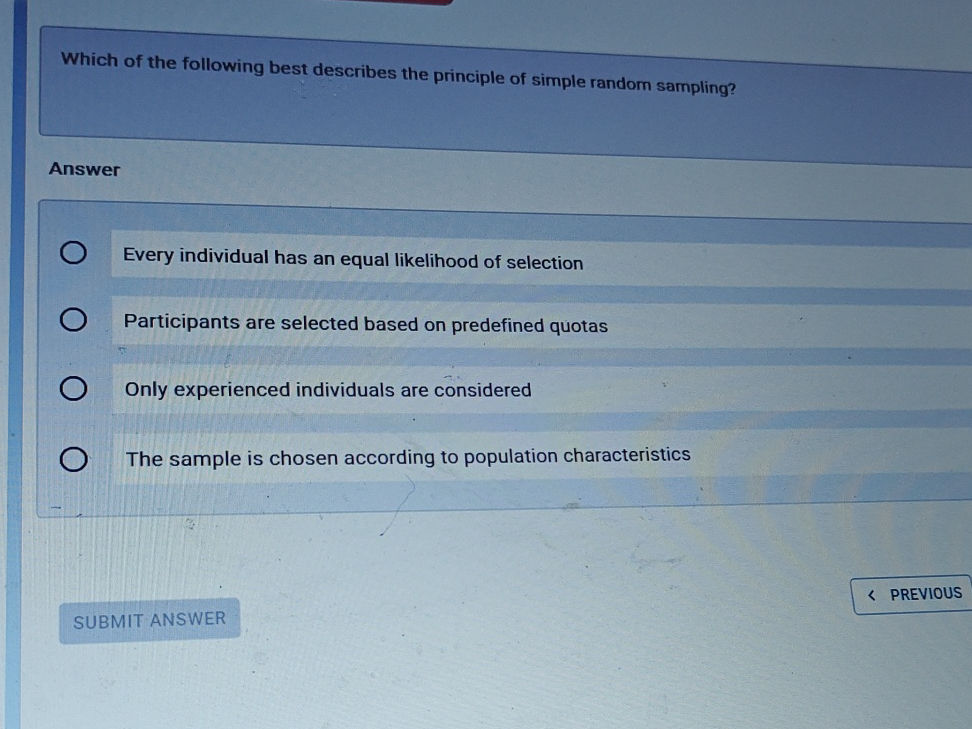 Which of the following best describes the | StudyX