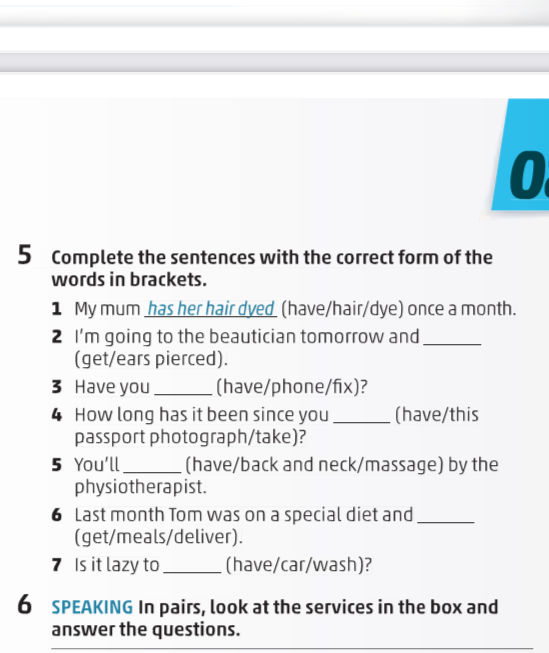 5 Complete the sentences with the correct | StudyX