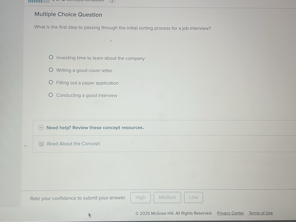Multiple Choice Question What is the first | StudyX