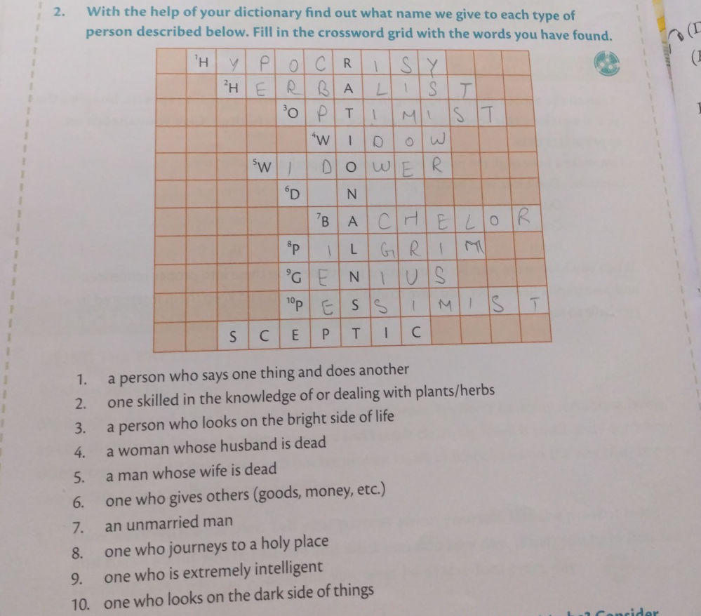 2. With the help of your dictionary find out | StudyX