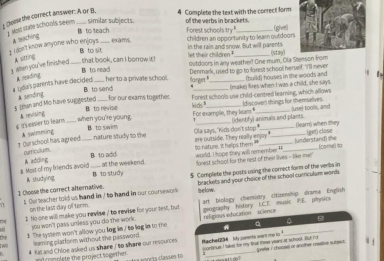 1 Choose the correct answer: A or B. 1 Most | StudyX