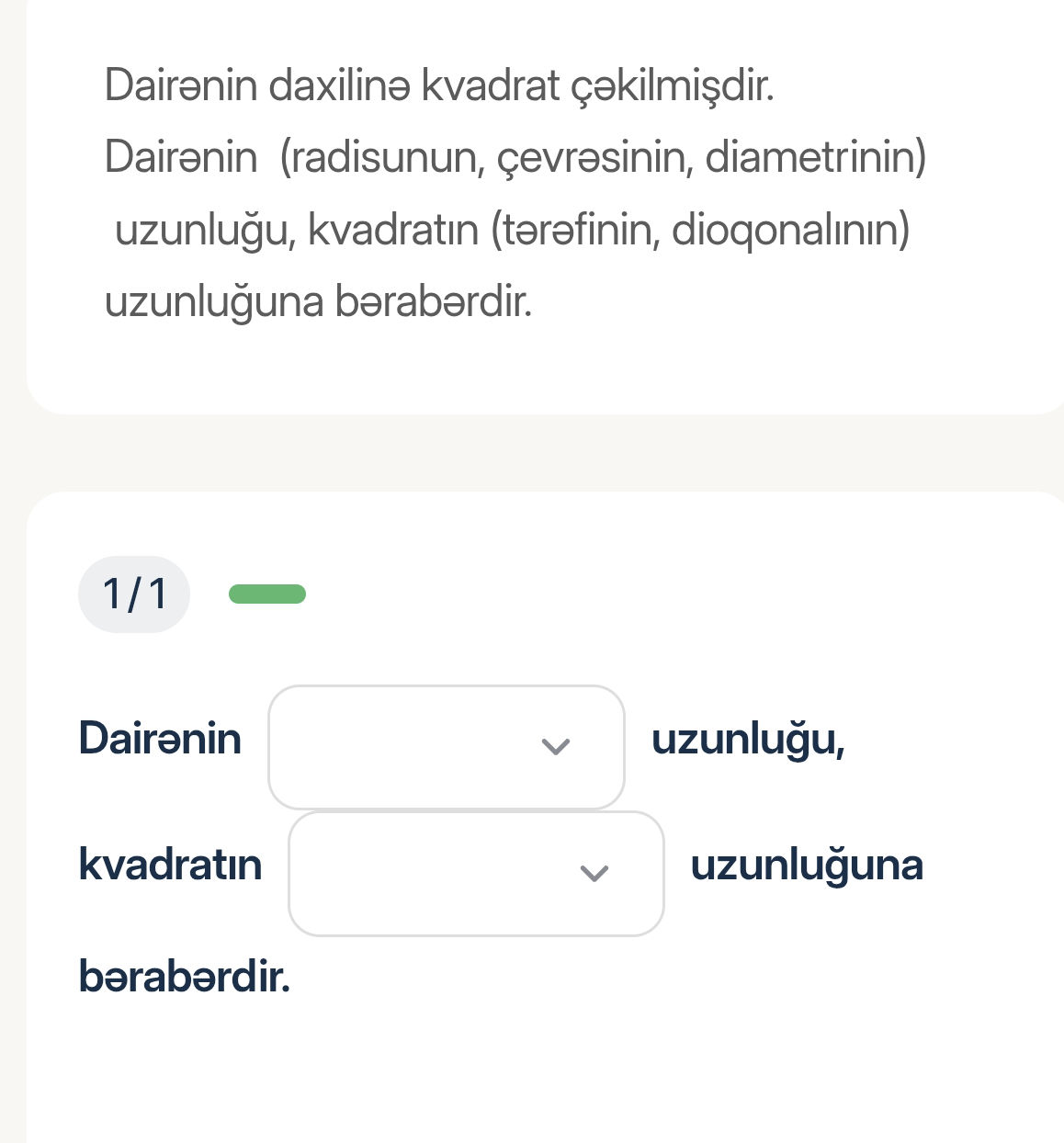 Dairənin daxilinə kvadrat çəkilmişdir. | StudyX