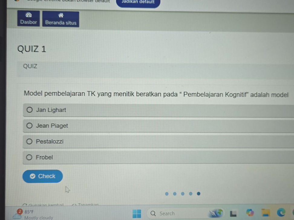 Model pembelajaran TK yang menitik beratkan | StudyX