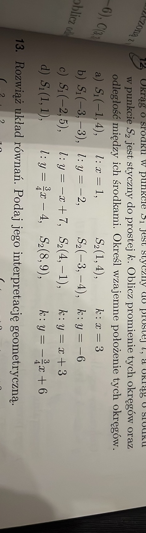 12. Okrąg o środku w punkcie $S_1$ jest | StudyX