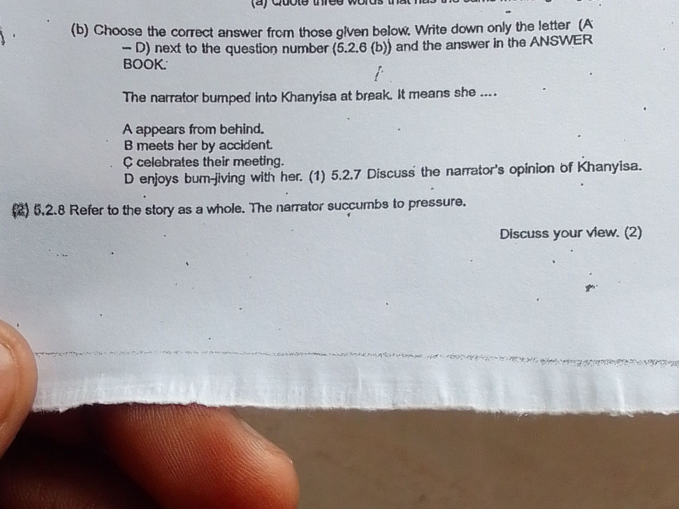 (b) Choose the correct answer from those | StudyX