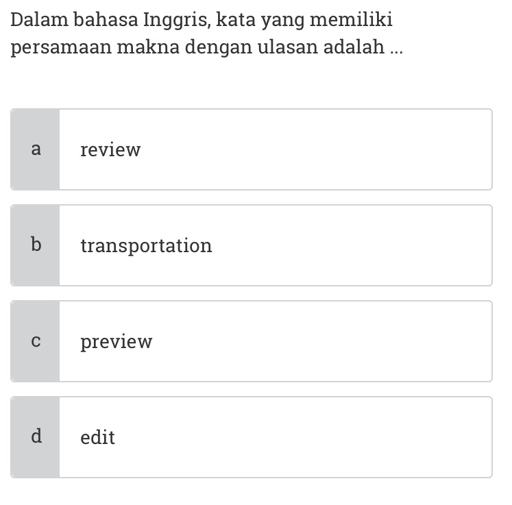 Dalam bahasa Inggris, kata yang memiliki | StudyX