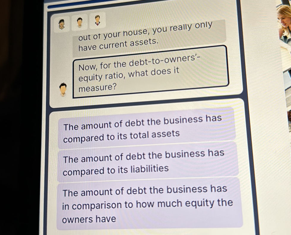 Owner Measurement Now, for the debt-to-owners'-equity ratio, | StudyX