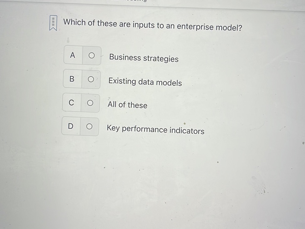 Which of these are inputs to an enterprise | StudyX
