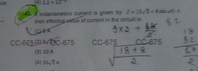 If instantaneous current is given by $I = (3