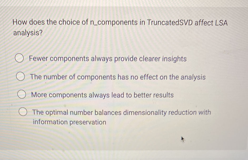 How does the choice of n_components in