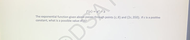Given the exponential function \(f(x) = a^x | StudyX