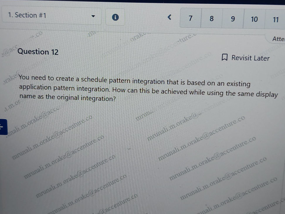 Question 12 You need to create a schedule
