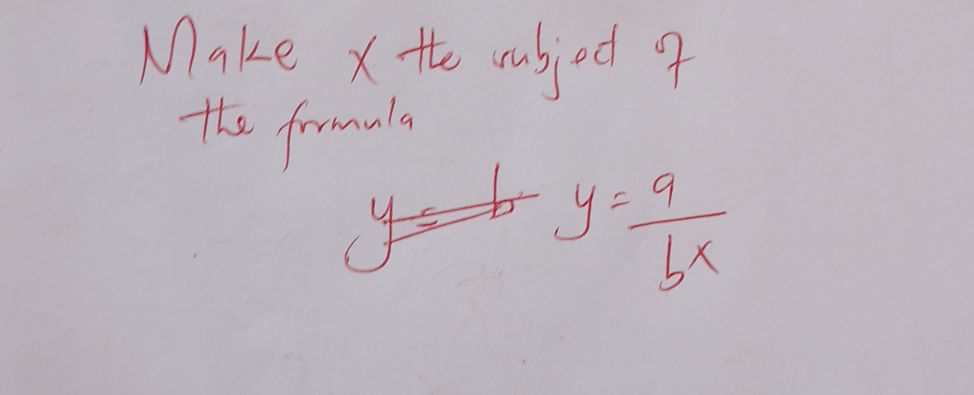 Make x the subject of the formula $y = | StudyX