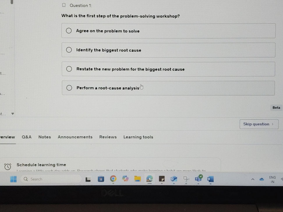 Question 1: What is the first step of the | StudyX