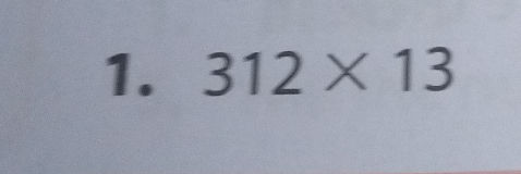 31x13 Math Answer Multiplication: 312 x 13