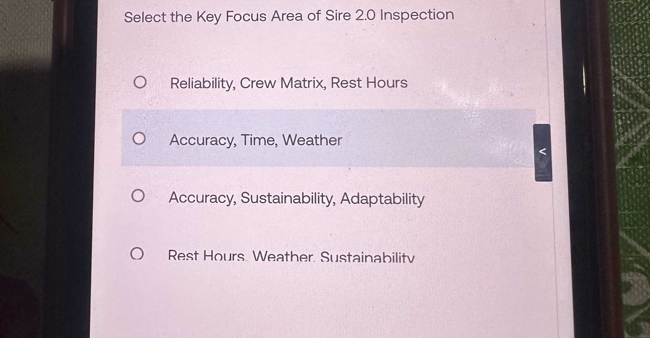 Select the Key Focus Area of Sire 2.0 | StudyX