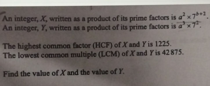 An integer, X, written as a product of its | StudyX