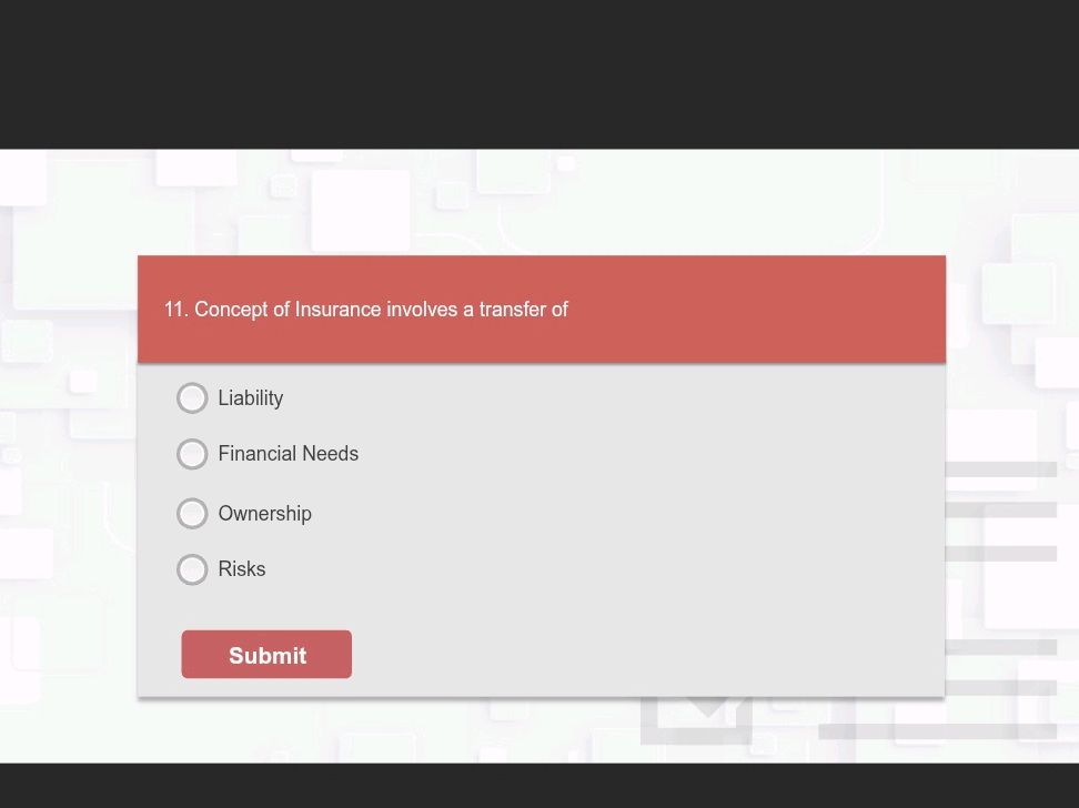 Liability Risk Transfer 11. Concept of Insurance involves a transfer | StudyX