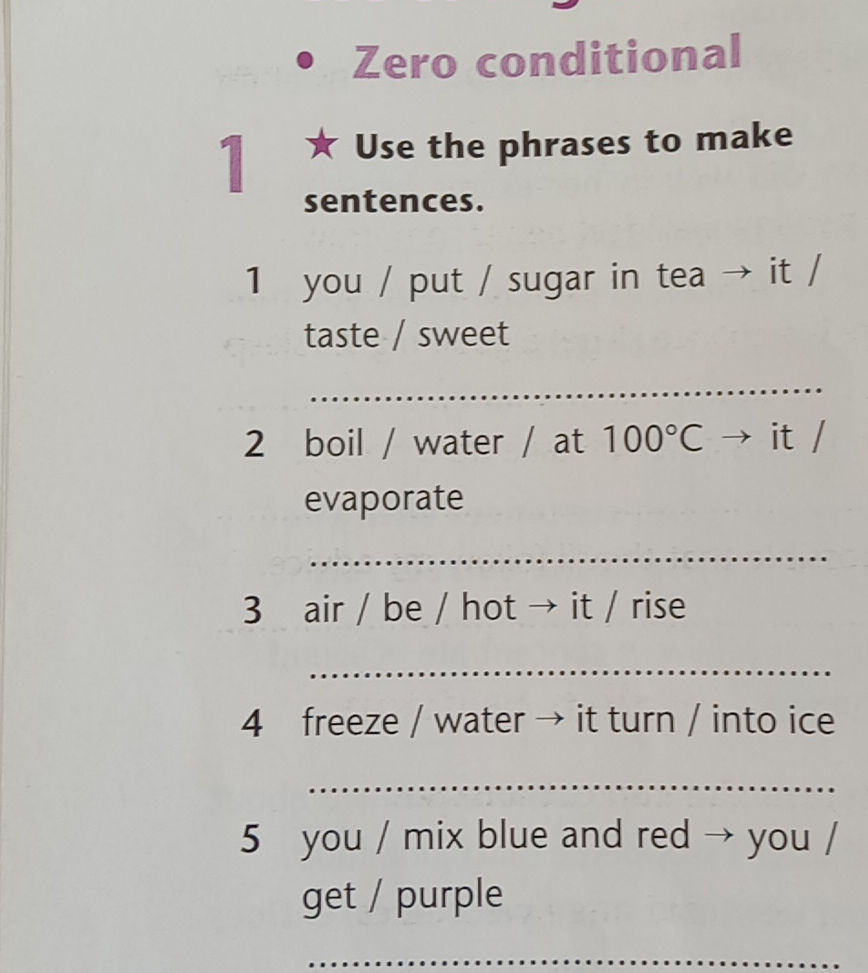 Sentence Using Boil Use the phrases to make sentences. 1 you / | StudyX