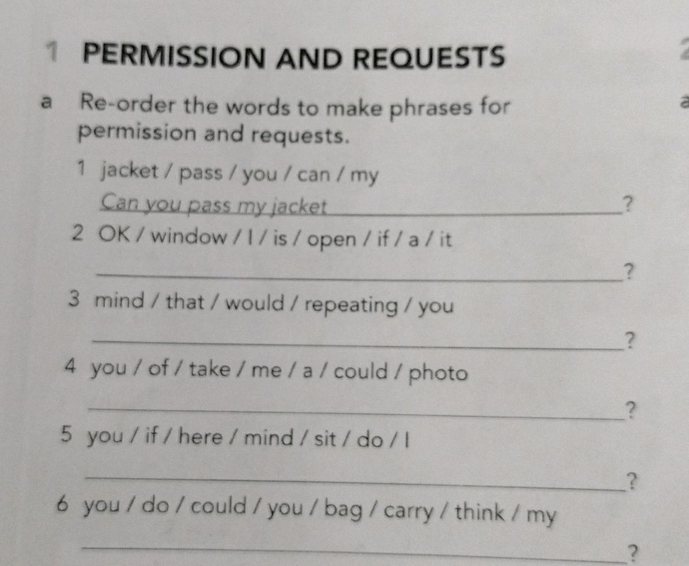 Re-order the words to make phrases for | StudyX