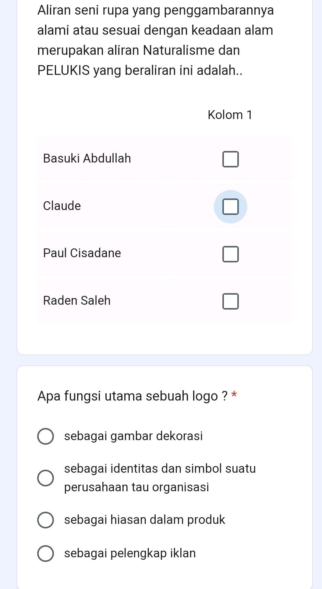 Aliran seni rupa yang penggambarannya alami | StudyX