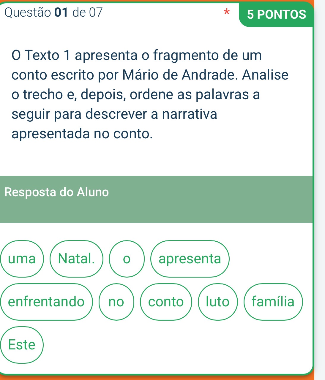 O Texto 1 apresenta o fragmento de um conto | StudyX