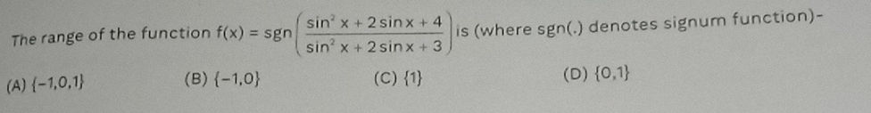 The range of the function $f(x) = sgn(