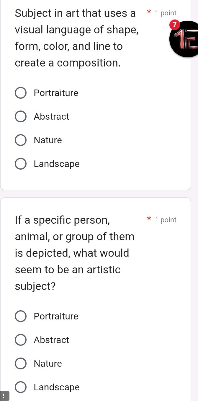 Subject in art that uses a visual language | StudyX