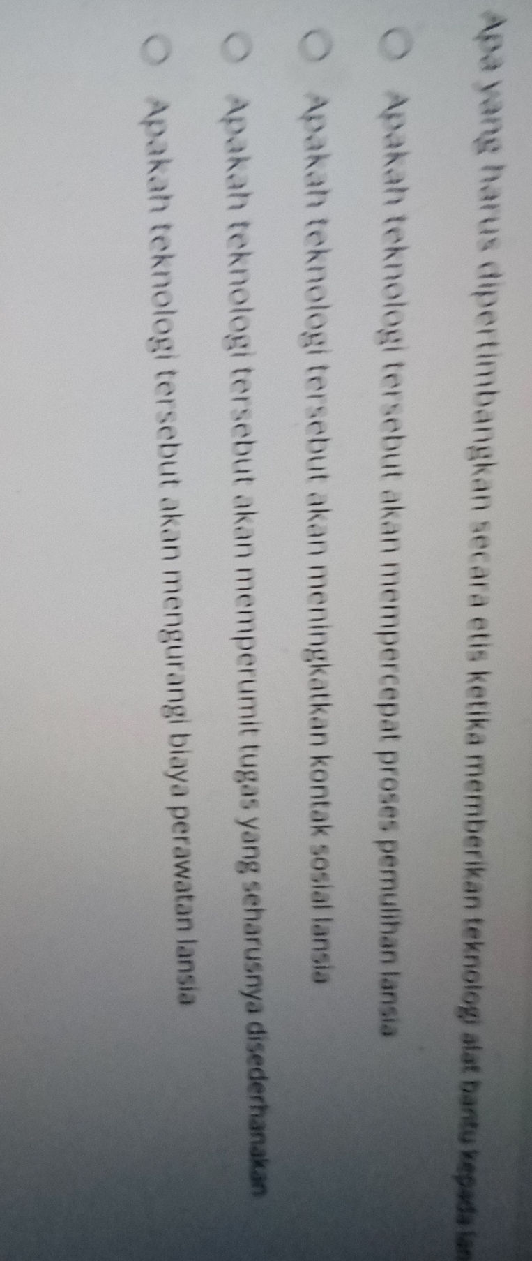 Apa yang harus dipertimbangkan secara etis | StudyX