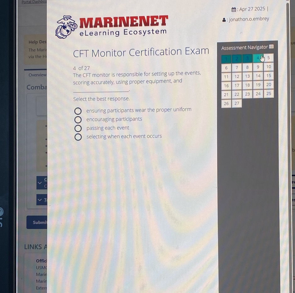 The CFT monitor is responsible for setting | StudyX